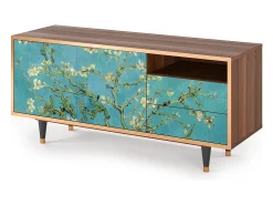 Mueble de TV - 125х56х41 cm - T7 - Almond Blossom, Nogal