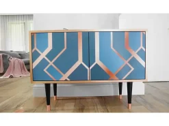 Mueble de TV - 125х56х41 cm - T7 - Almond Blossom, Nogal