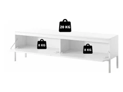 Mueble de TV - 150 cm - verde oscuro con patas negras - BEMMI