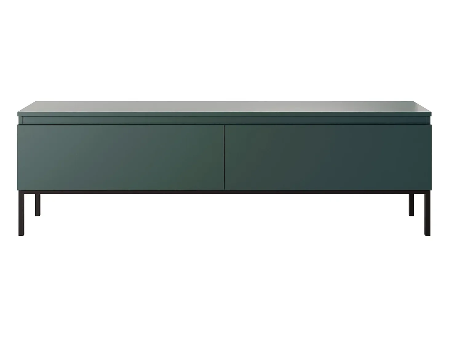 Mueble de TV - 150 cm - verde oscuro con patas negras - BEMMI