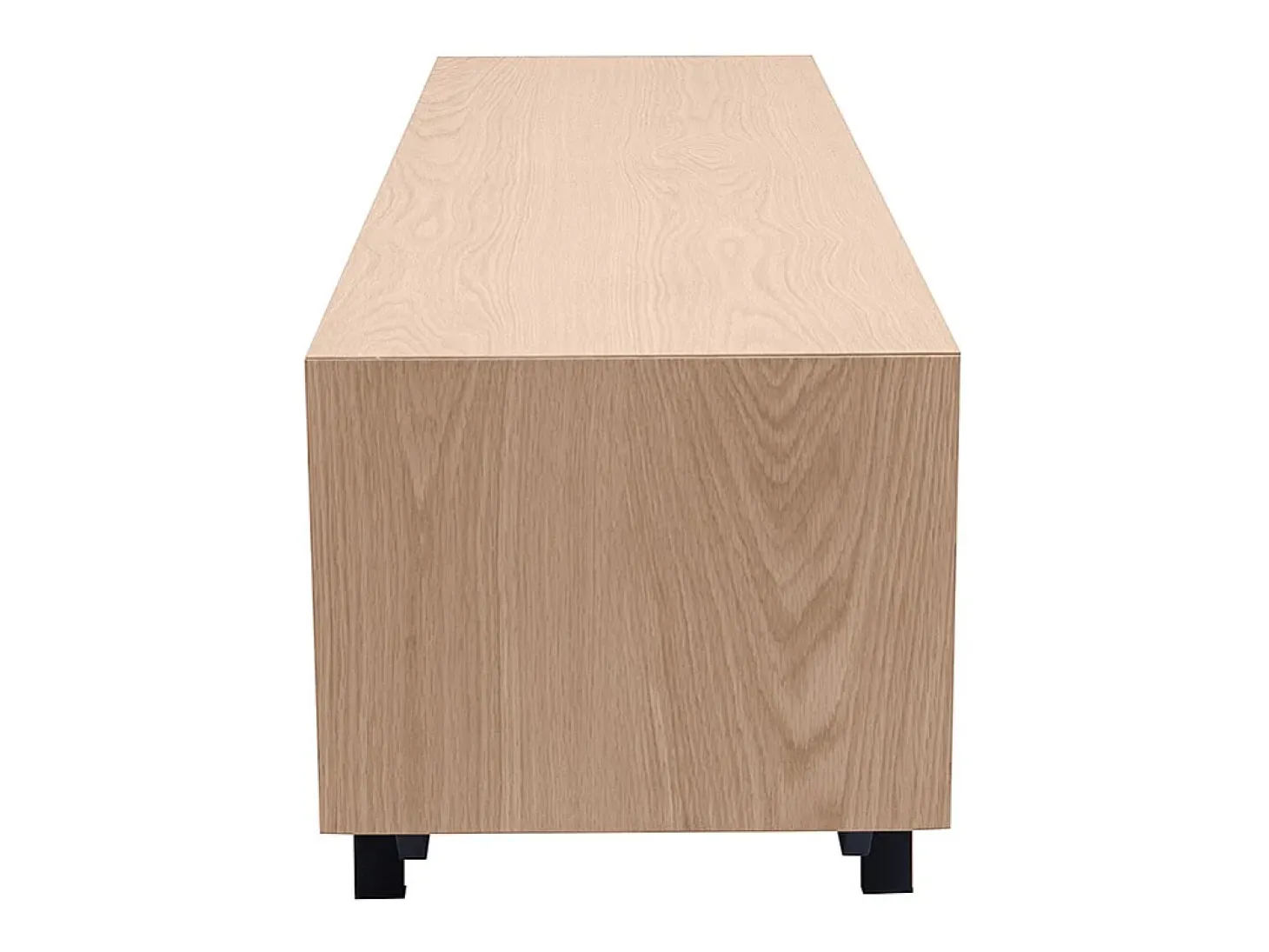 Mueble de TV acabado en roble con nicho abierto L160 cm MANNY