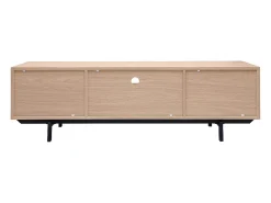 Mueble de TV acabado en roble con nicho abierto L160 cm MANNY