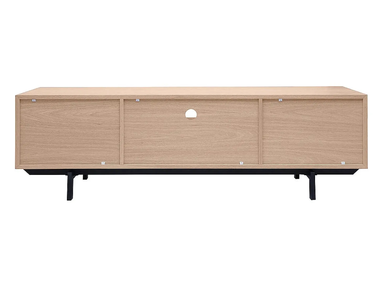 Mueble de TV acabado en roble con nicho abierto L160 cm MANNY