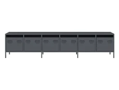 Mueble de TV acero laminado en frío antracita 202x39x43,5 cm