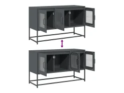 Mueble de TV acero laminado en frío antracita 100,5x39x60,5 cm