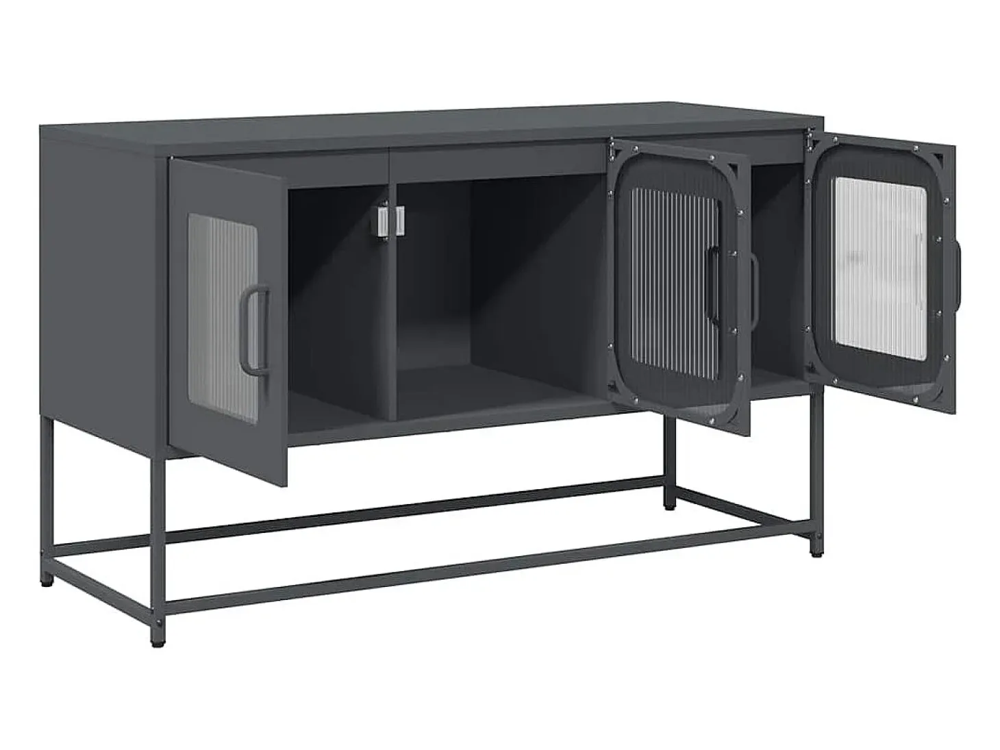 Mueble de TV acero laminado en frío antracita 100,5x39x60,5 cm