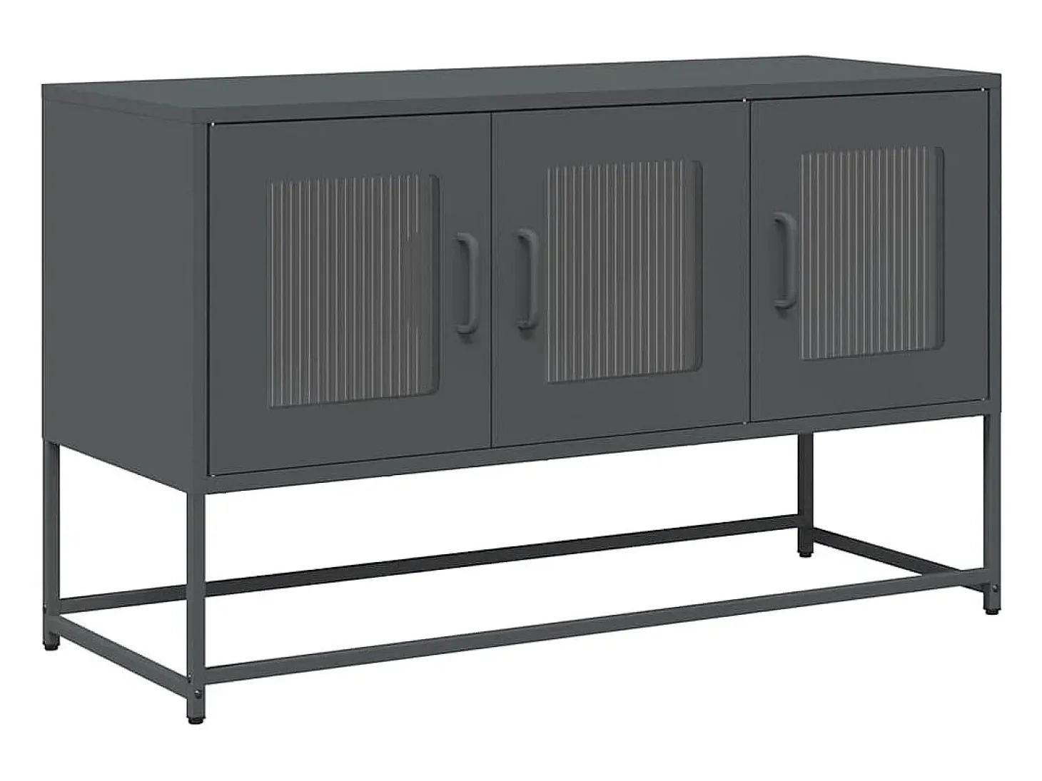 Mueble de TV acero laminado en frío antracita 100,5x39x60,5 cm