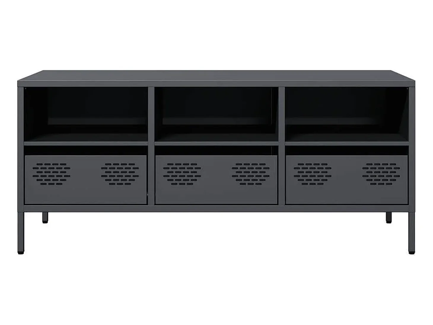 Mueble de TV acero laminado en frío antracita 101,5x39x43,5 cm