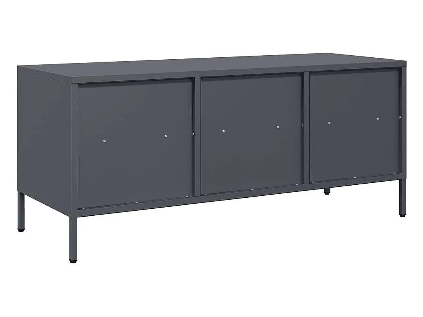 Mueble de TV acero laminado en frío antracita 101,5x39x43,5 cm