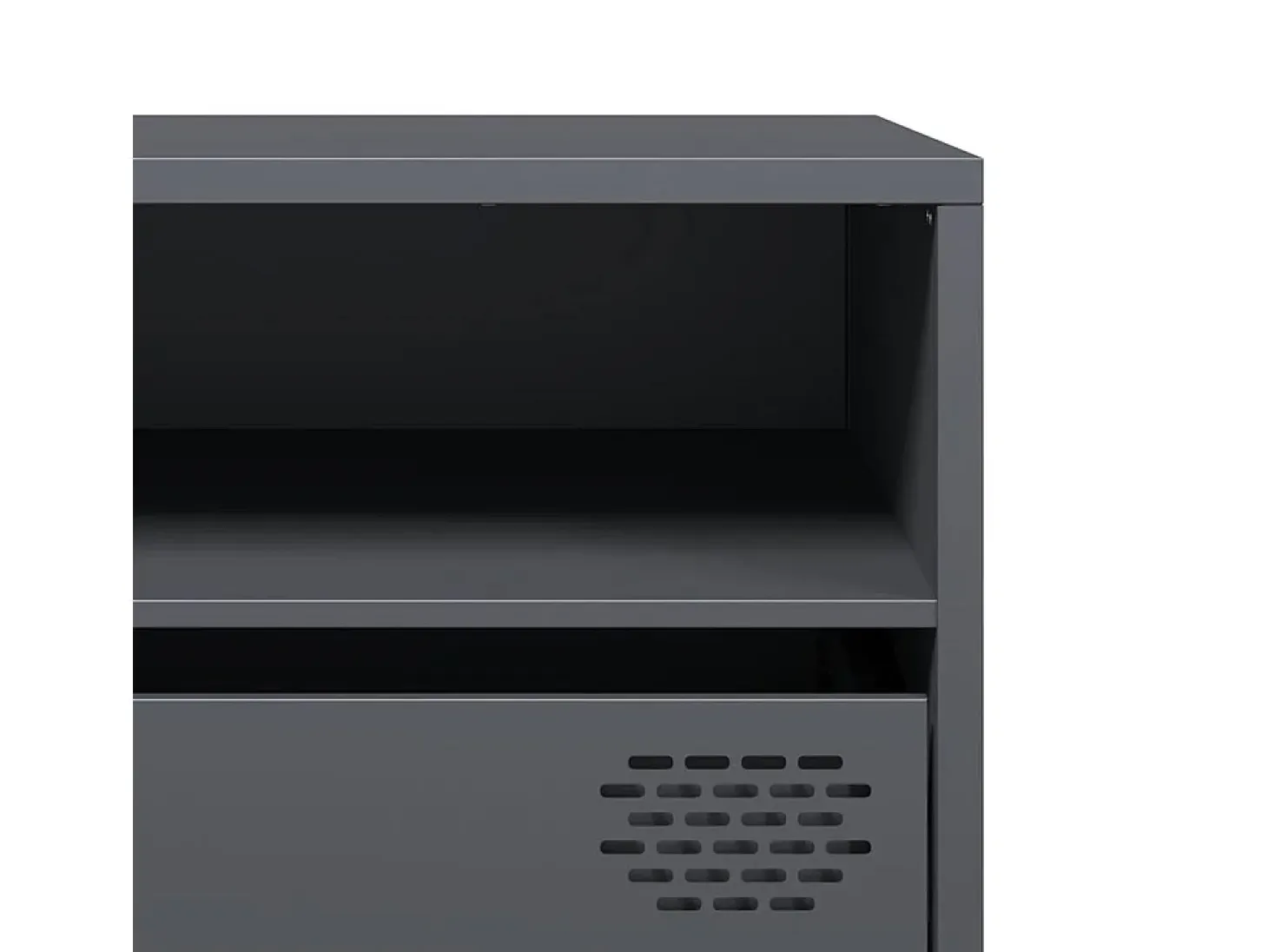 Mueble de TV acero laminado en frío antracita 202x39x43,5 cm