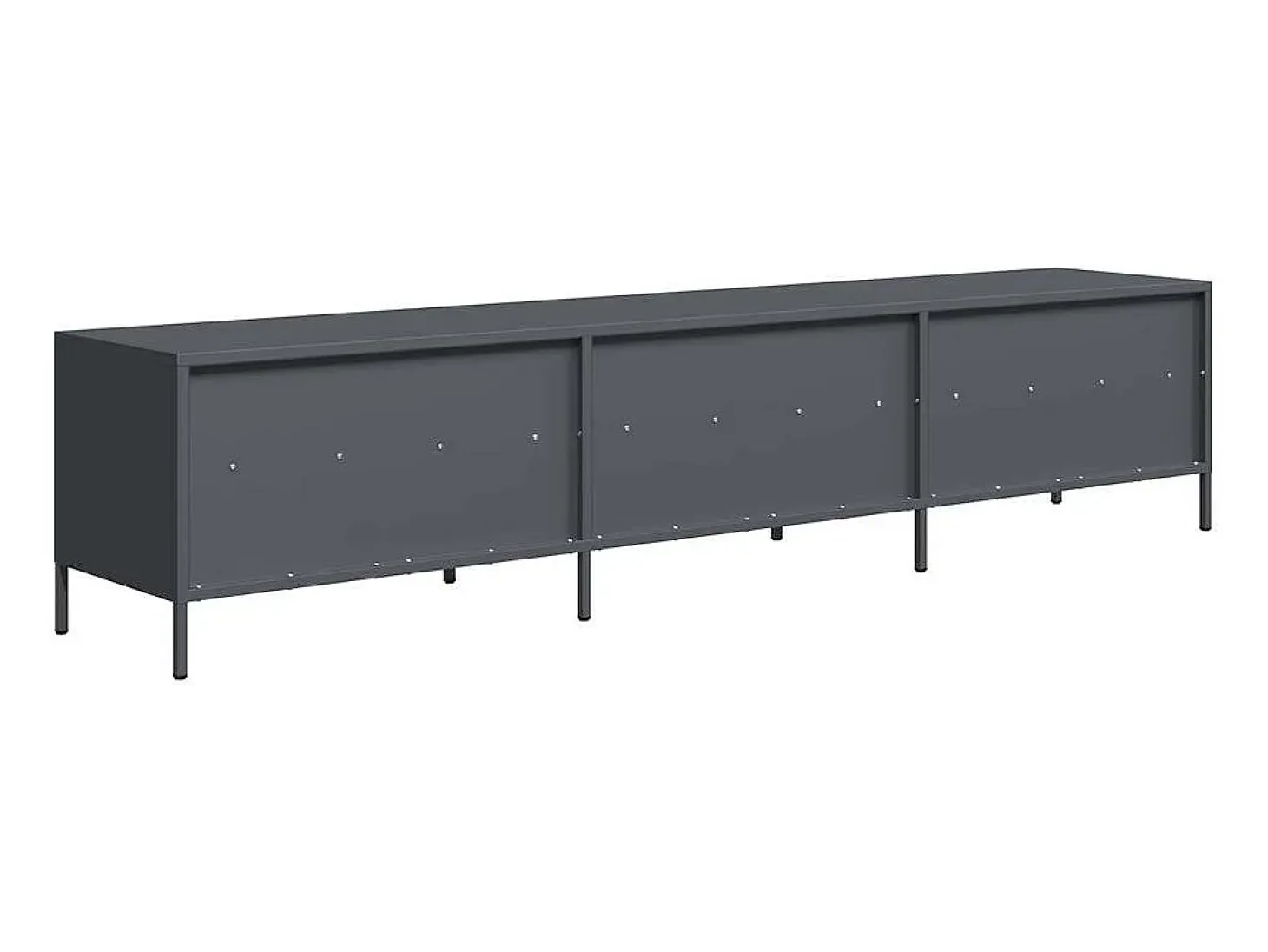 Mueble de TV acero laminado en frío antracita 202x39x43,5 cm