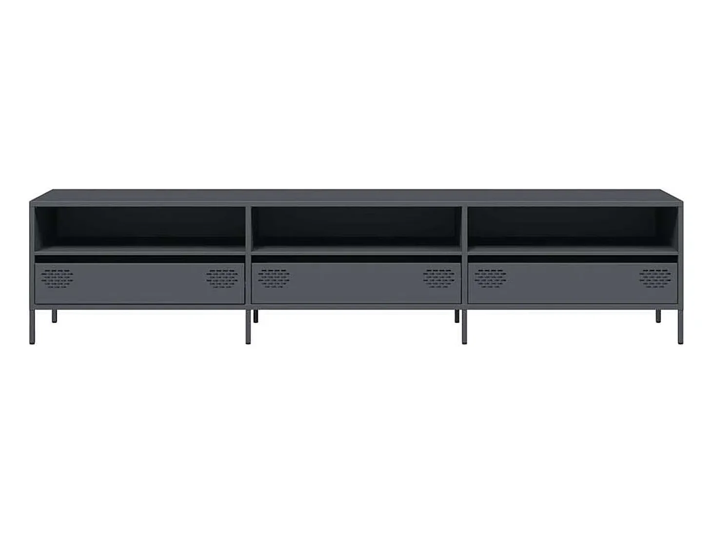 Mueble de TV acero laminado en frío antracita 202x39x43,5 cm