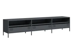 Mueble de TV acero laminado en frío antracita 202x39x43,5 cm