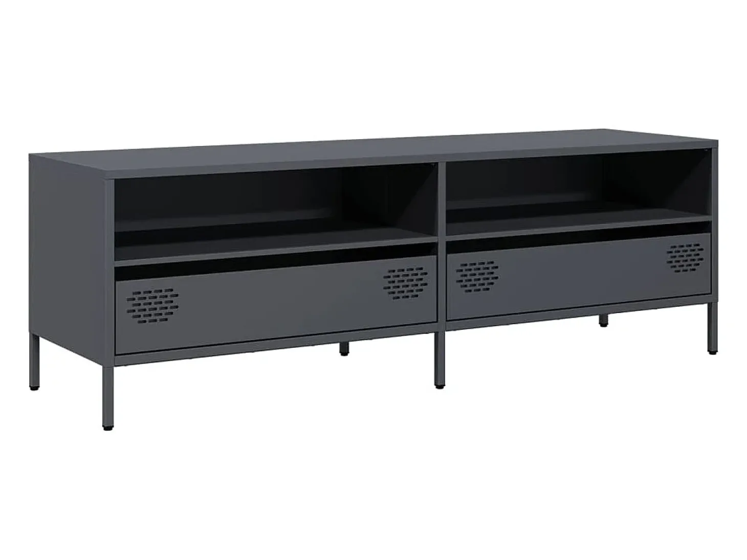 Mueble de TV acero laminado en frío antracita 135x39x43,5 cm