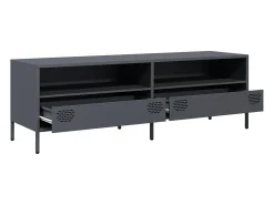 Mueble de TV acero laminado en frío antracita 135x39x43,5 cm