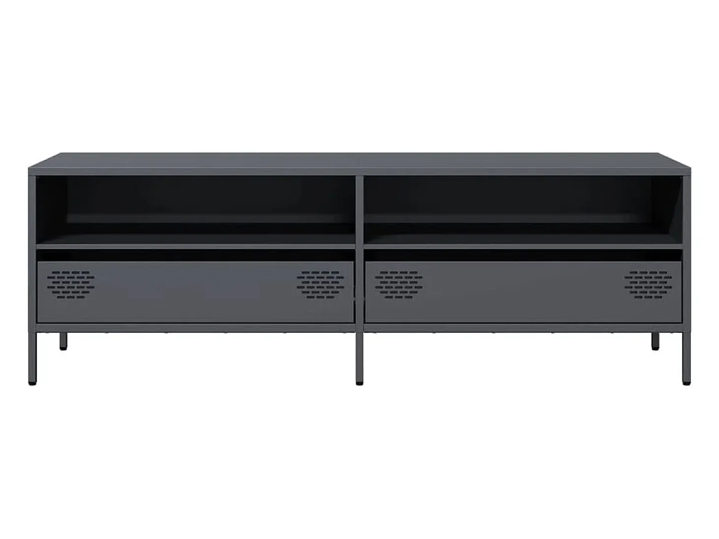 Mueble de TV acero laminado en frío antracita 135x39x43,5 cm