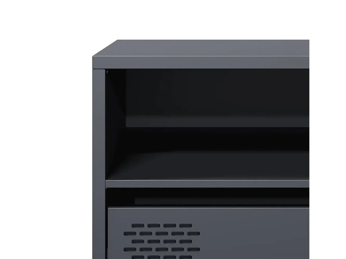 Mueble de TV acero laminado en frío antracita 135x39x43,5 cm