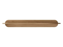 Mueble de TV, almacenaje y estantes de pared para salón, con 5 puertas, blanco y natural