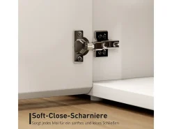 Mueble de TV blanco para televisores de hasta 65