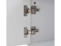 Mueble de TV bohemio con 2 puertas y 2 cajones - 200 x 40 x 51 cm - Tablero de partículas - Para comedor - Blanco