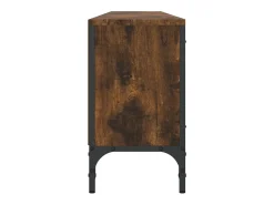 Mueble de TV cajón madera ingeniería roble ahumado 200x25x44 cm