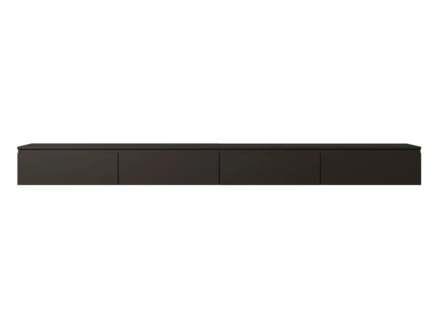 Mueble de TV colgante con 4 puertas abatibles – 300 cm – negro – BEMMI
