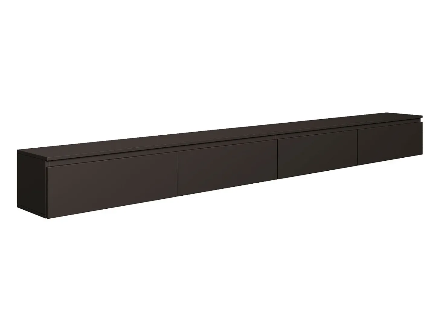 Mueble de TV colgante con 4 puertas abatibles – 300 cm – negro – BEMMI