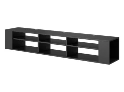 Mueble de TV con 6 compartimentos - Negro - 175 cm - WALL