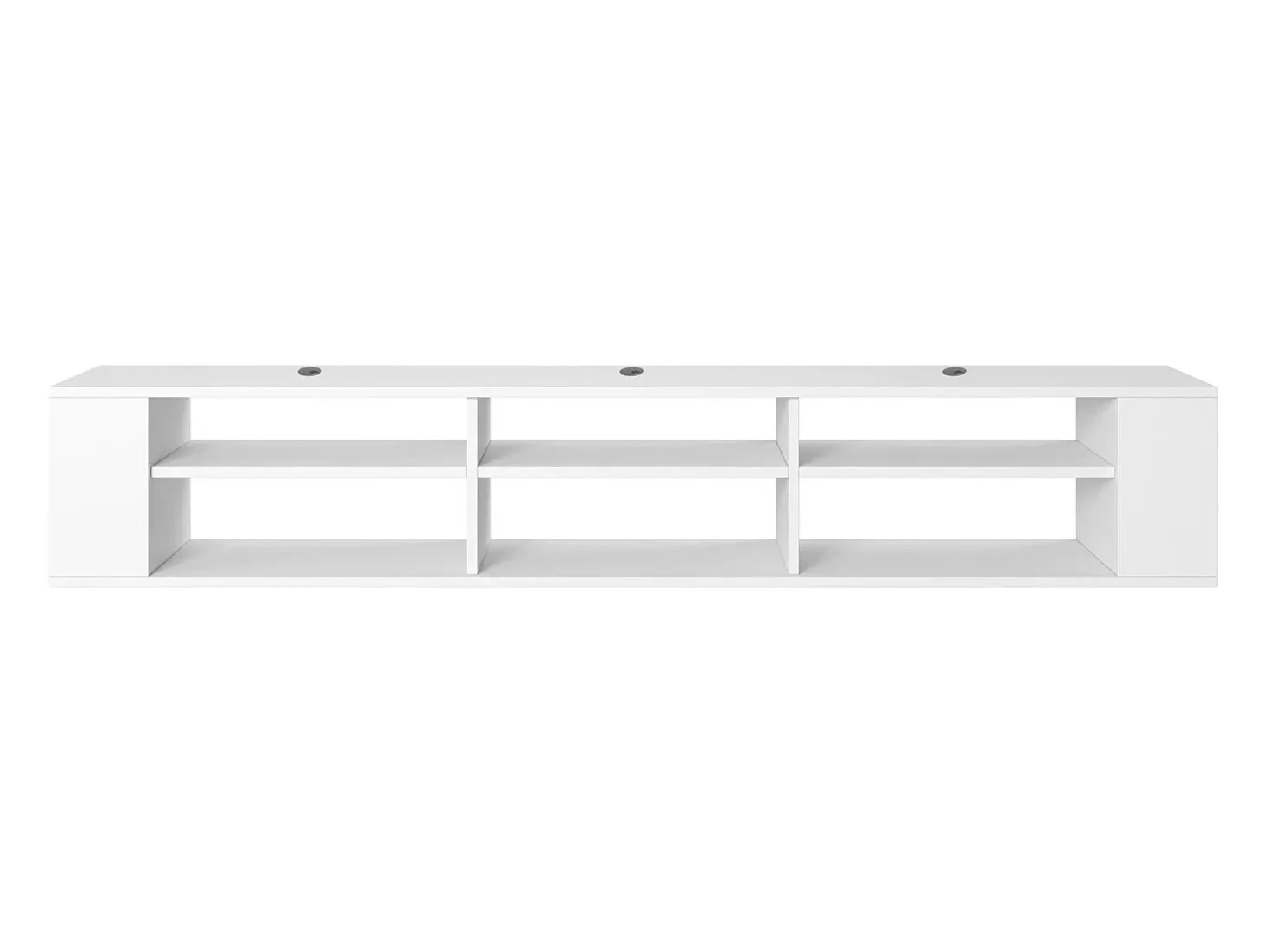 Mueble de TV con 6 compartimentos - Blanco - 175 cm - WALL