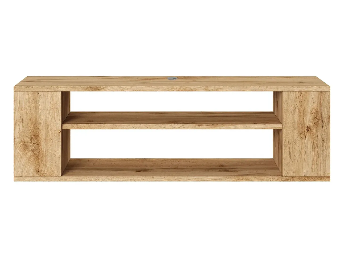 Mueble de TV con 2 compartimentos - Imitación roble - 100 cm - WALL
