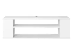 Mueble de TV con 2 compartimentos - Blanco - 100 cm - WALL