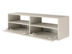 Mueble de TV con 2 puertas y estantes – gris cachemira – 100 cm – FRAMME