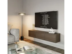 Mueble de TV con 3 puertas – acabado nogal – 150 cm – FRAMME