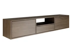 Mueble de TV con 3 puertas y un estante – acabado nogal – 150 cm – FRAMME