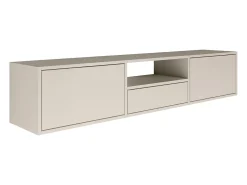 Mueble de TV con 3 puertas y un estante – gris cachemira – 150 cm – FRAMME