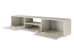 Mueble de TV con 3 puertas y un estante – gris cachemira – 150 cm – FRAMME