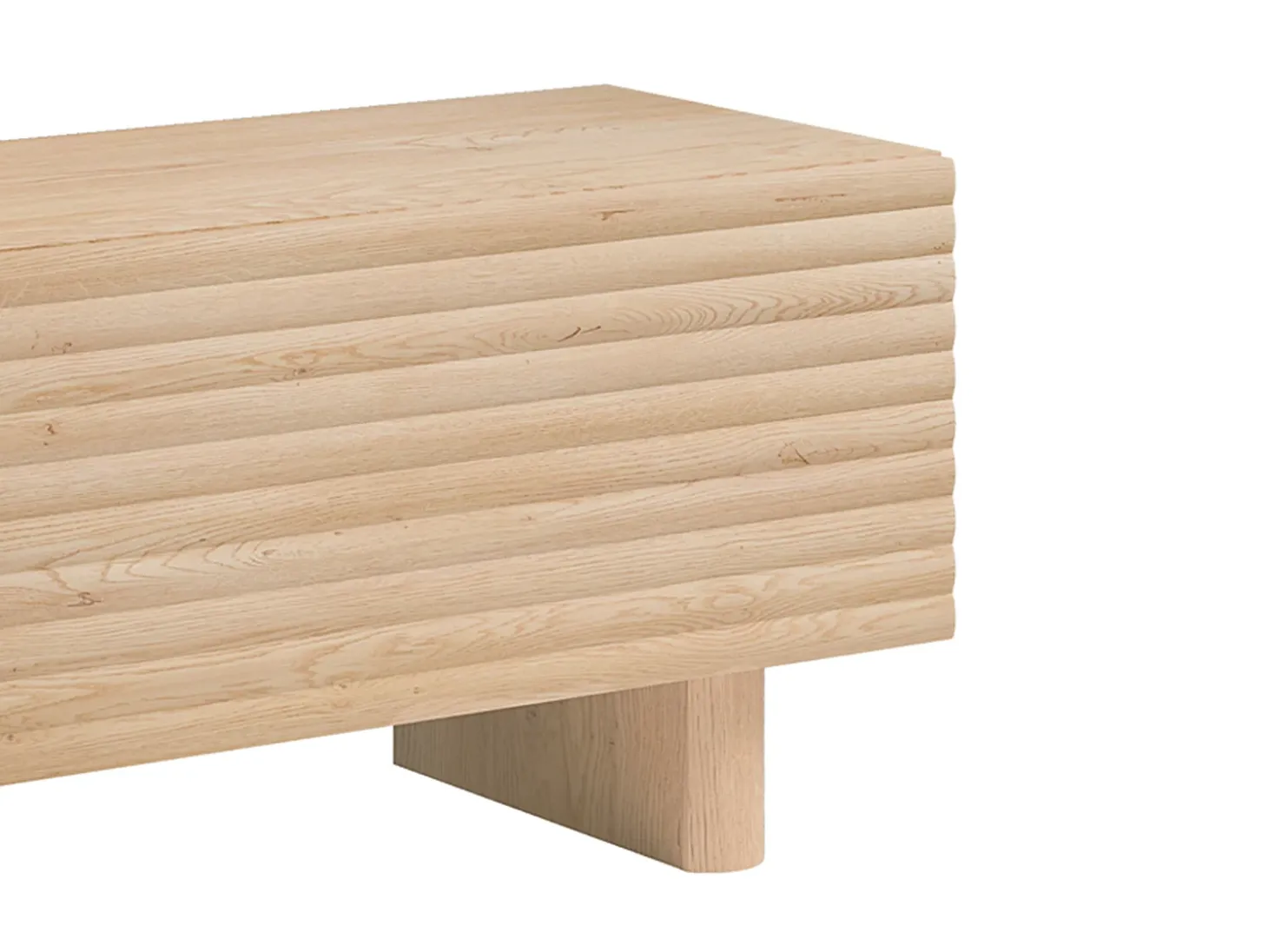Mueble de TV con 2 puertas 180 cm de MDF - Natural - LUDIMA