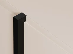 Mueble de TV con 4 puertas en MDF - Beige y Negro - LUVONIA