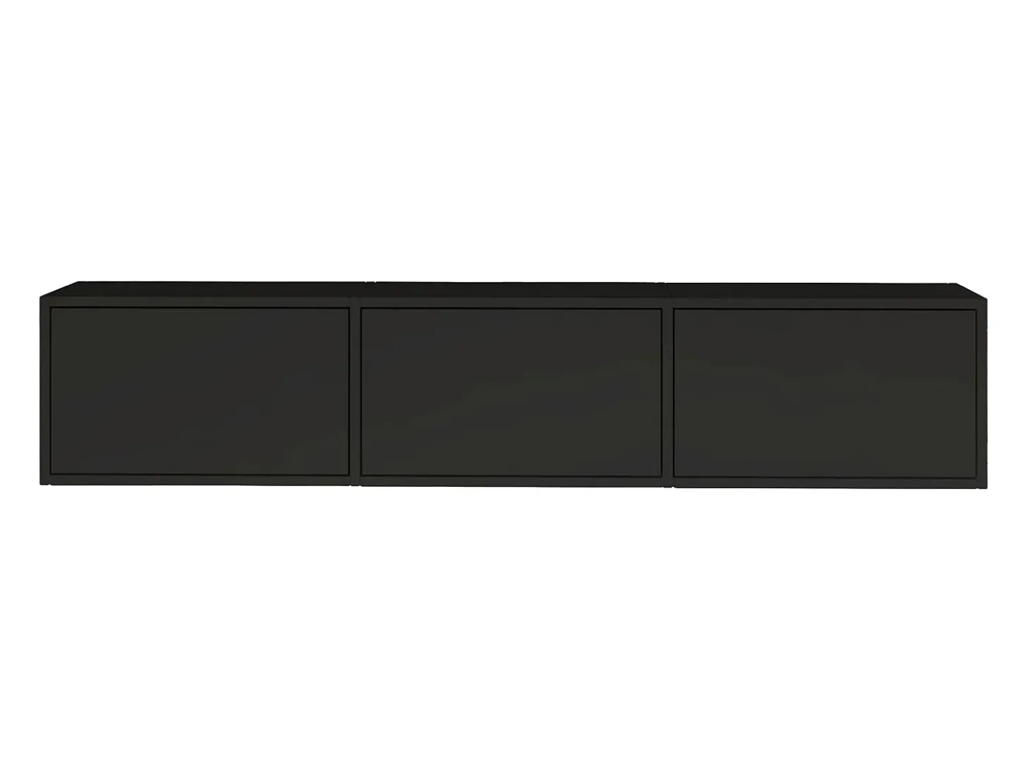 Mueble de TV con 3 puertas – negro – 150 cm – FRAMME