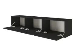 Mueble de TV con 3 puertas – negro – 150 cm – FRAMME