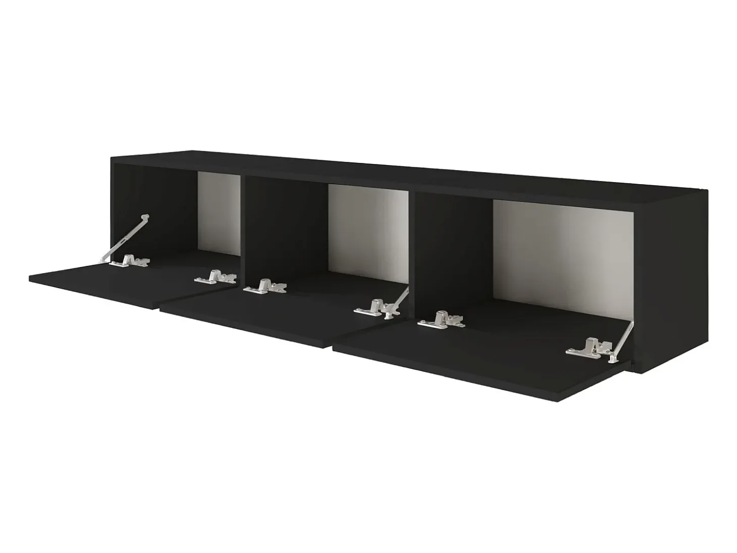 Mueble de TV con 3 puertas – negro – 150 cm – FRAMME
