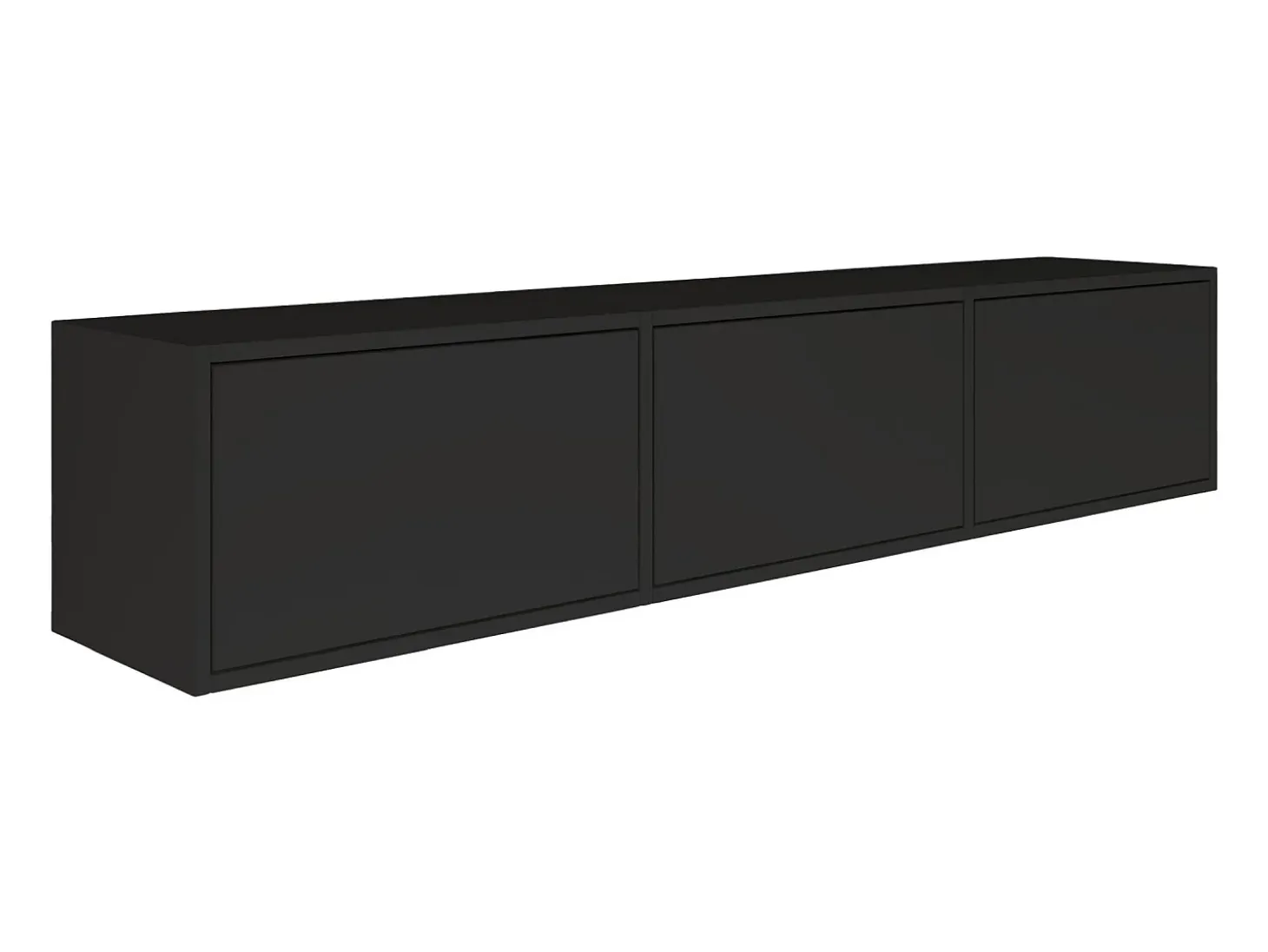 Mueble de TV con 3 puertas – negro – 150 cm – FRAMME