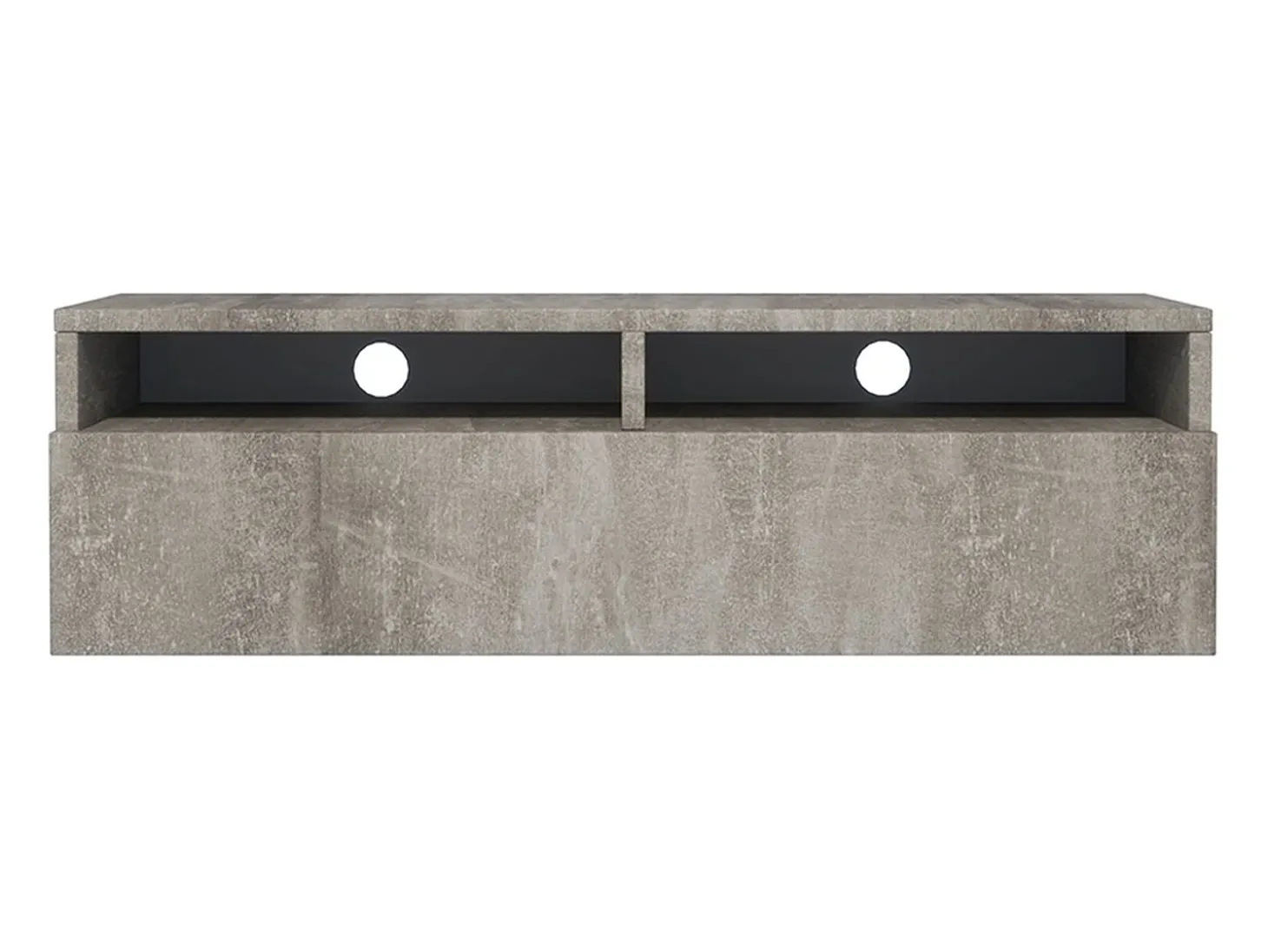 Mueble de TV con cajón - 100 cm - gris - REDNAW