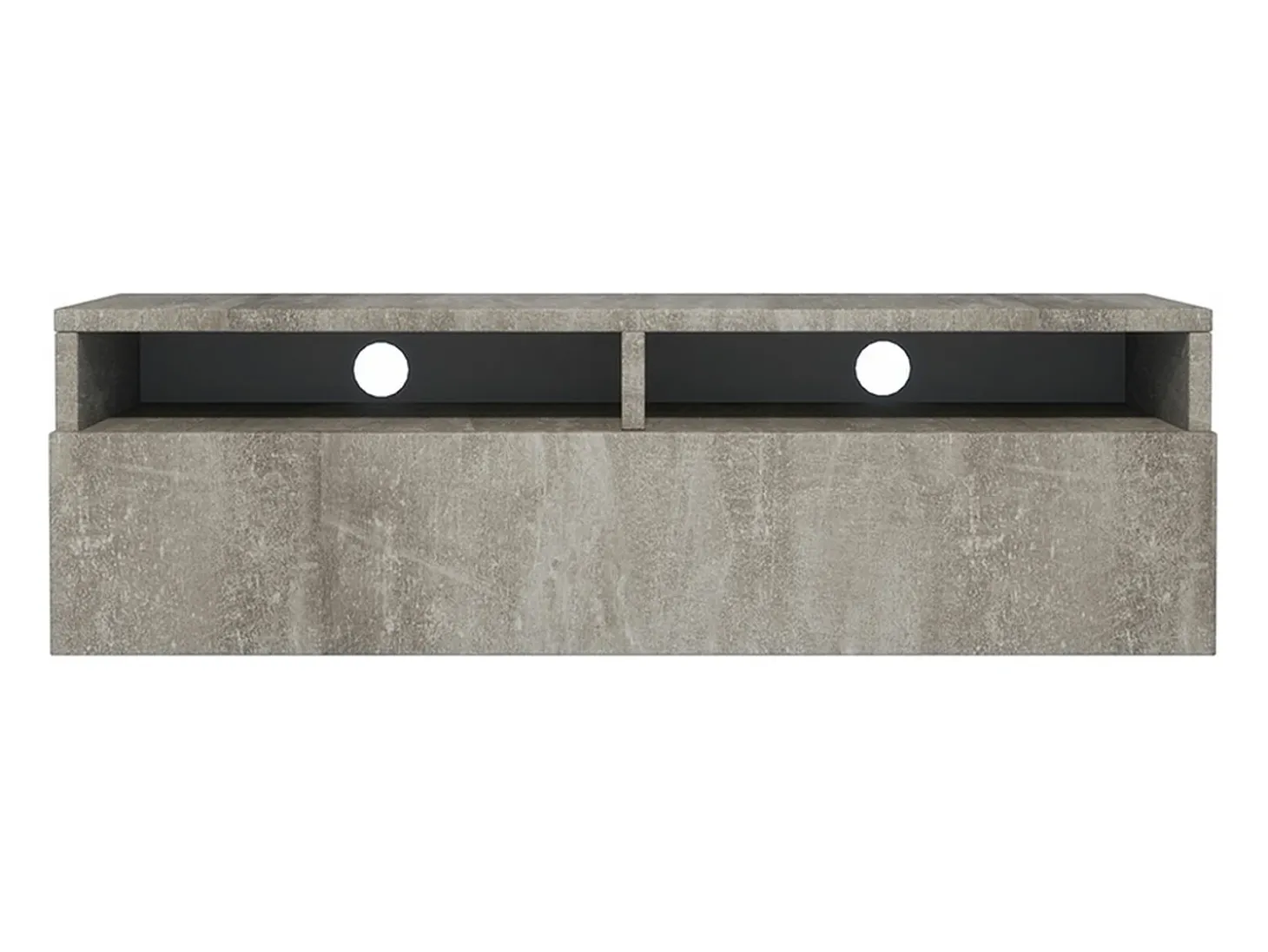 Mueble de TV con cajón - 100 cm - gris - REDNAW