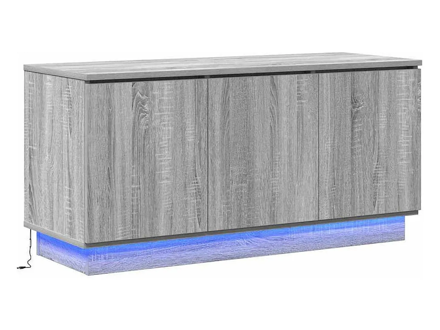 Mueble de TV con LED Gris sonoma 100 x 38 x 49 cm