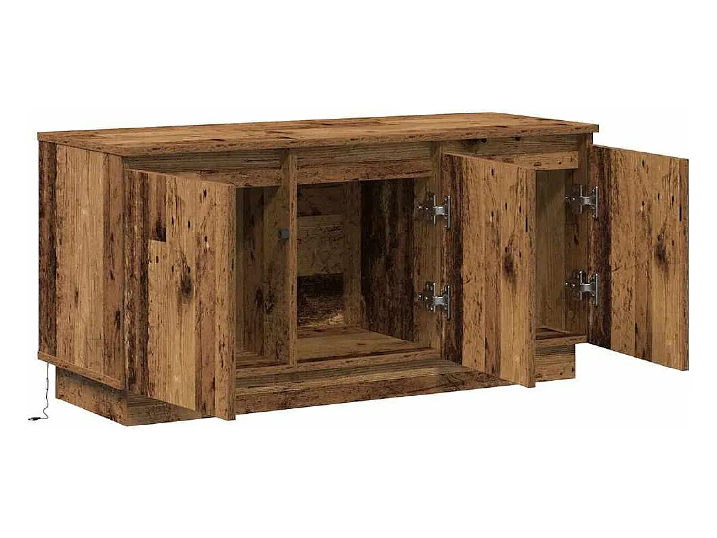 Mueble de TV con LED Madera Vieja 100 x 38 x 49 cm