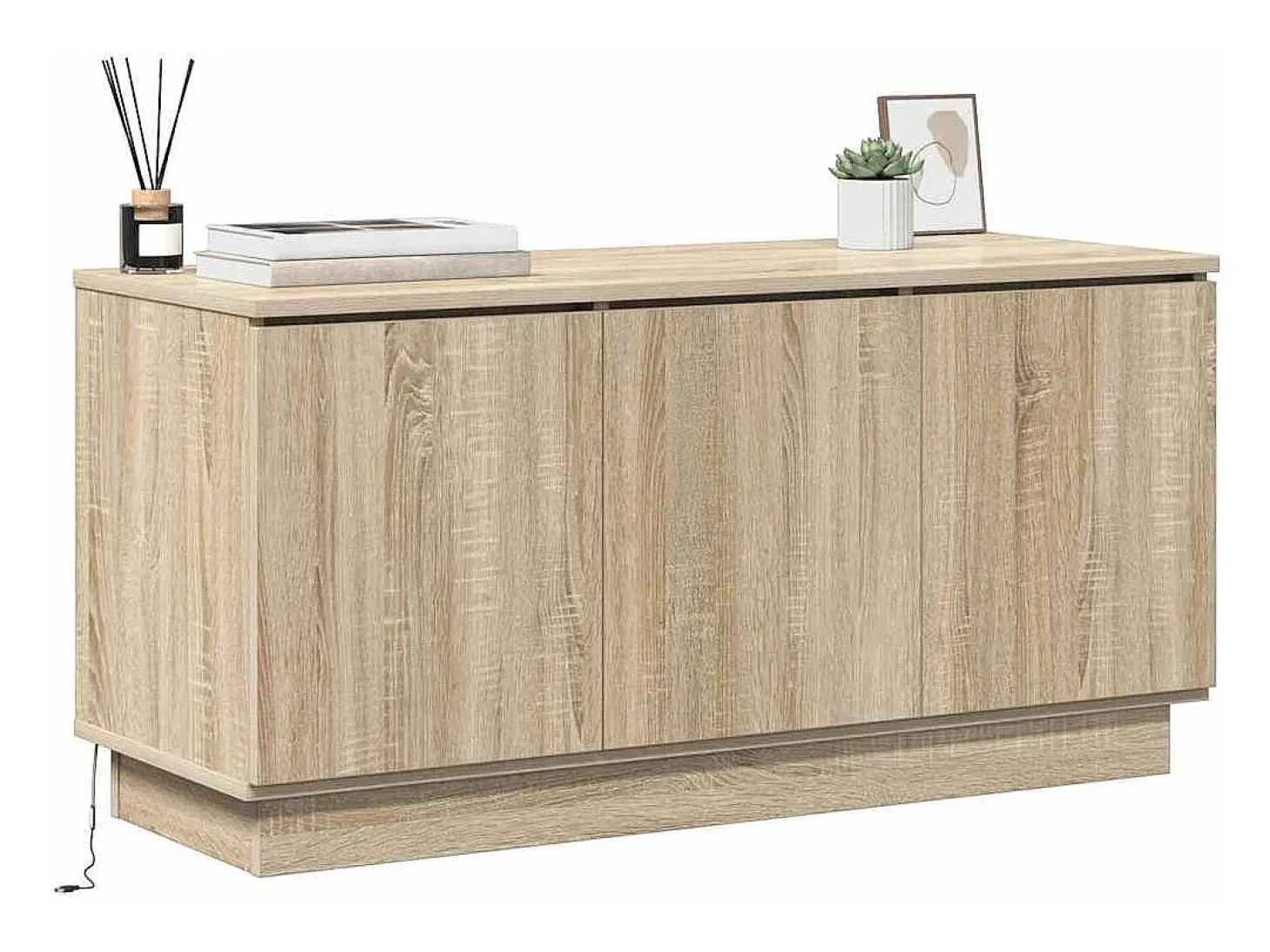 Mueble de TV con LED Roble Sonoma 100 x 38 x 49 cm