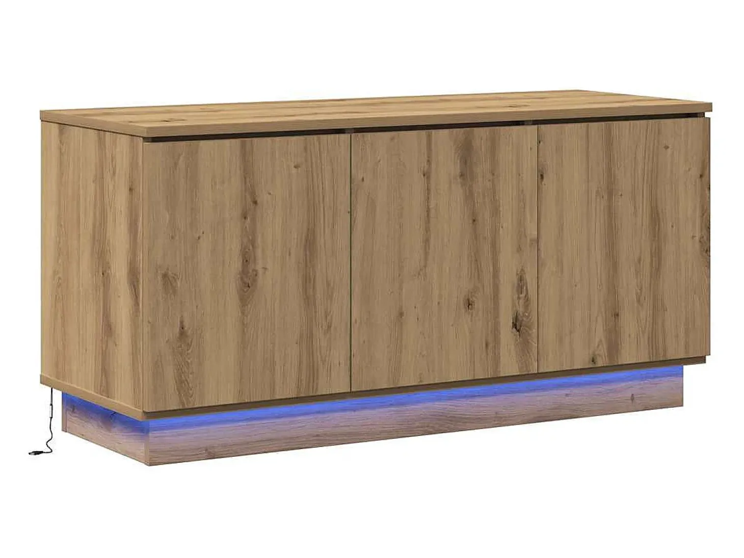 Mueble de TV con LED Roble artisan 100 x 38 x 49 cm
