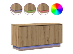 Mueble de TV con LED Roble artisan 100 x 38 x 49 cm
