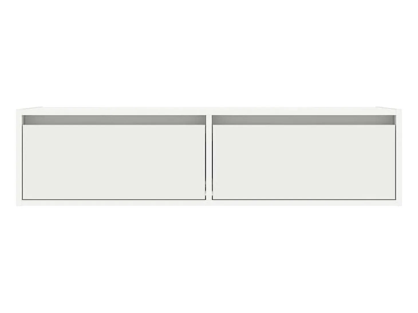 Mueble de TV con luces LED blanco 100X35,5x25 cm